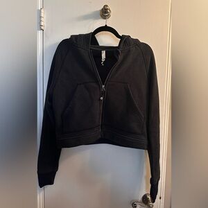 Lululemon Scuba Full-Zip Cropped Hoodie | Dark Navy | Size 8 | Thumb Holes